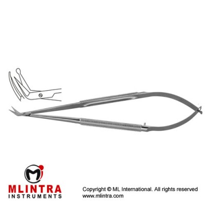 Jaboma Micro Scissor Angled - One Probed Tip Stainless Steel, 18 cm - 7" Blade Size 12 mm Jaboma Micro Scissor Angled - One Probed Tip Stainless Steel, 18 cm - 7" Blade Size 12 mm